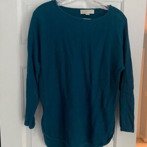 Oversized Micheal Kors dark teal sweater with zipper detail - size M
